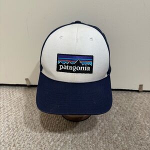 Patagonia P-6 Navy and White Logo Cap Hat Adjustable